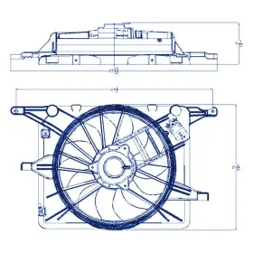 Id0019aa0822r00 Replacement For Pontiac Solstice 2006-2009 Radiator Cooling Fan Shroud Assembly