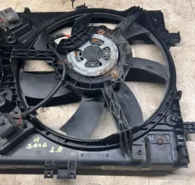 13241734 Saab 2010-2011 9-5 Electric Radiator Dual Cooling Fan Motor And Shroud Assembly #3