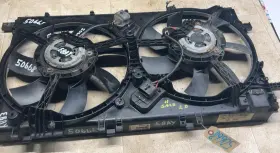 13241734 Saab 2010-2011 9-5 Electric Radiator Dual Cooling Fan Motor And Shroud Assembly