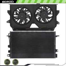 Cb837651s01 Scitoo Ac Condenser And Cooling Fan Assembly Kit Fit For 2005-2007 Dodge Grand Caravan