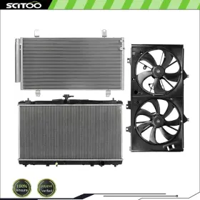 Scitoo Cb837692s01 Car Cooling Fan Radiator Ac Condenser Kit Fit For 2012-2017 Toyota Camry