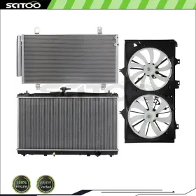 Cb837735s01 Scitoo Car Cooling Fan Radiator Ac Condenser Kit Fit For 2012 2013-2017 Toyota Camry