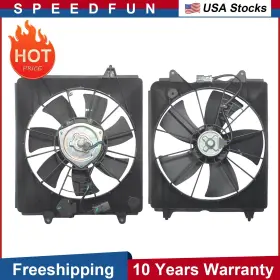 Ica011211025 Sf-autos Dual Radiator Cooling Fan Assembly For 2007 2008 2009 Honda Cr-v Direct Replace