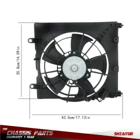 Ie1900431es Shzaitor 2015-2016 2017 2018 2019 For Honda Fit Radiator Cooling Fan Assembly 620-374