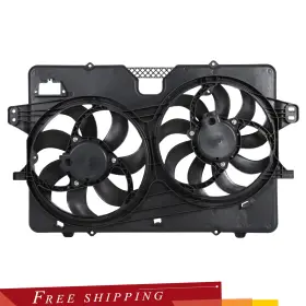 Fs17307 Siliconehosehome Dual Radiator Cooling Fan For 2008-12 Ford Escape Mazda Tribute Mercury Mariner