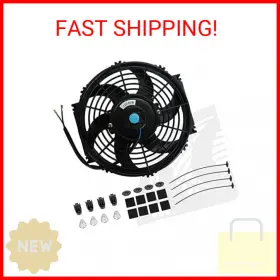2018m150702 Smotorparts 10 Inch Slim Fan Push Pull Electric Radiator Cooling Fans 12v Mount Kit Unversa