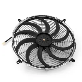 Speedmaster Outlet 840136511762 16 Inch Reversable 12v Sft Blade Radiator Electric Thermo Fan - Big Motor Chrome