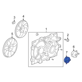 1712078j12 Suzuki Oe For Xl-7 2007-2009 Left Engine Cooling Fan Motor