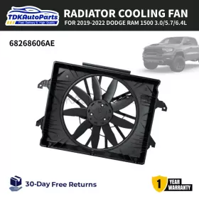 68268606ae Tdkautoparts Radiator Cooling Fan For 2019-2024 Ram 1500 Jeep Grand Wagoneer