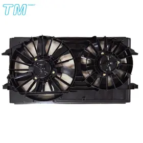 174330 Techme17 For Pontiac G6 2005-10 Chevrolet Malibu 2004-2012 Dual Radiator Cooling Fan