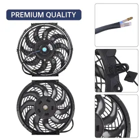 Kt04135bks1 Tembor 14 Inch Electric Radiator Fan High 2200 Cfm Thermostat Wiring Switch Relay Kit 2pcs Kt04135bks1 Tembor 14 Inch Electric Radiator Fan High 2200 Cfm Thermostat Wiring Switch Relay Kit 2pcs