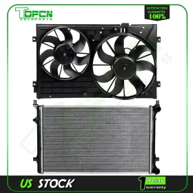 Tp837419cn Topcn Radiator And Cooling Fan Assembly For 2010 2011 2012 2013 2014 Volkswagen Golf