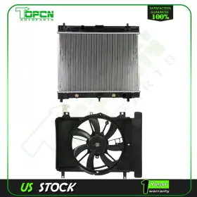 Tp837442cn Topcn Radiator And Cooling Fan Assembly For 2007 2008 2009 2010-2018 Toyota Yaris