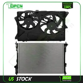 Tp837470cn Topcn Electric Engine Radiator And Cooling Fan Assembly For 2010 2011 2012 Ford Flex