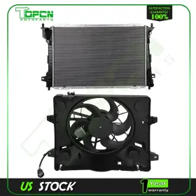 Tp837524cn Topcn Electric Engine Radiator And Cooling Fan Assembly For 2003-2004 Mercury Marauder