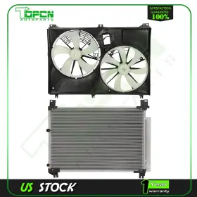 Tp837609cn Topcn Condenser And Cooling Fan Assembly For 2014-2016 2017 2018 Toyota Highlander Tp837609cn Topcn Condenser And Cooling Fan Assembly For 2014-2016 2017 2018 Toyota Highlander