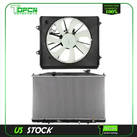 Tp844104cn Topcn Radiator And Cooling Fan Assembly For 2011 2012 2013 14 15 16 17 Honda Odyssey