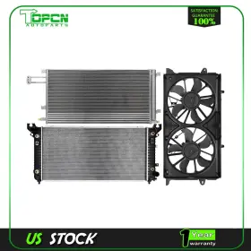 Tp844138cn Topcn Engine Radiator Condenser Cooling Fan For 2015-2016 Chevrolet Suburban Gmc Yukon