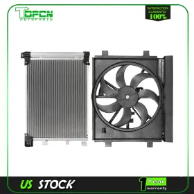 Tp848247cn Topcn Engine Condenser And Cooling Fan Assembly For 2013 2014 2015-2018 Nissan Sentra