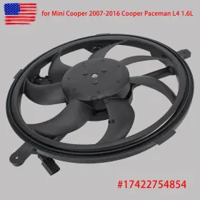 Topgearsltd 710414561140 Radiator Cooling Fan For 2007-2015 Mini Cooper 2011-2016 Countryman