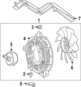 16711-70290 Toyota Genuine Fan Shroud