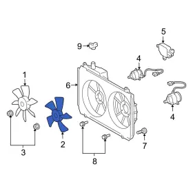 1636120220 Toyota Oe For Highlander 2006-2007 Left Engine Cooling Fan Blade