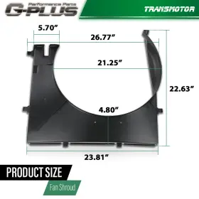 Lr026017 Transmotor2013 Fit For 2010-2016 Land Rover Lr4 Engine Radiator Coolant Fan Shroud Black #3