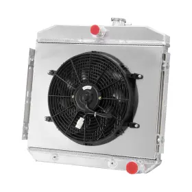 Ae5056 Tsmindustry 3 Rows Radiator Fan Shroud For 1955-1957 Chevy Bel Air/ Nomad/del Ray L6 3.8l