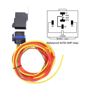 W1759866528sy0099gh Tuolauthon Electric Fan Wiring Thermostat Temperature Switch 185/165 Degree 40 Amp Rela #3