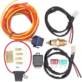 W1759866528sy0099gh Tuolauthon Electric Fan Wiring Thermostat Temperature Switch 185/165 Degree 40 Amp Rela