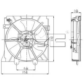 600030 Tyc Cooling Fan Assembly 600030 Tyc Cooling Fan Assembly