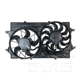 620720 Tyc Dual Radiator And Condenser Fan Assembly Fits 00-02 Ford Focus