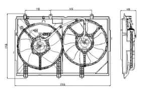 622810 Tyc For Mitsubishi Outlander 03-06 Dual Radiator And Condenser Fan Assembly 622810 Tyc For Mitsubishi Outlander 03-06 Dual Radiator And Condenser Fan Assembly