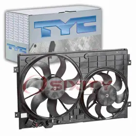 Sx-0465 Tyc Dual Radiator And Condenser Fan Assembly For 2010-2014 Volkswagen Golf Mc