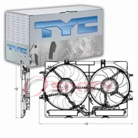 Sx-0609 Tyc Dual Radiator And Condenser Fan Assembly For 2012-2016 Audi A6 2.0l L4 Fu