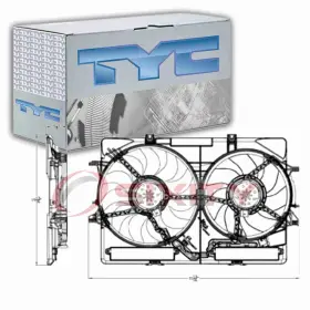 Sx-0631 Tyc Dual Radiator And Condenser Fan Assembly For 2009-2016 Audi Q5 2.0l 3.2l Iu