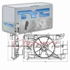 Sx-0647 Tyc Dual Radiator And Condenser Fan Assembly For 2012-2015 Toyota Prius C Xc