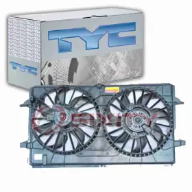 Sx-0868 Tyc Dual Radiator And Condenser Fan Assembly For 2007-2012 Chevrolet Malibu Sb