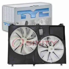 Sx-1203 Tyc Dual Radiator And Condenser Fan Assembly For 2014-2019 Toyota Highlander Os