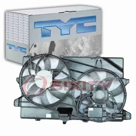 Sx-1205 Tyc Dual Radiator And Condenser Fan Assembly For 2007-2009 Ford Edge 3.5l V6 Np