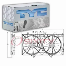 Sx-1267 Tyc Dual Radiator And Condenser Fan Assembly For 2013-2018 Toyota Avalon 3.5l Ek