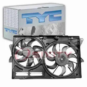 Sx-1347 Tyc Dual Radiator And Condenser Fan Assembly For 2013-2015 Lincoln Mks 3.5l Ag