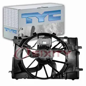 Sx-1384 Tyc Dual Radiator And Condenser Fan Assembly For 2011-2012 Lincoln Mkz Belts Wo