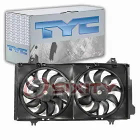 Sx-1718 Tyc Dual Radiator And Condenser Fan Assembly For 2014-2015 Mazda 3 Belts Fb