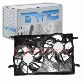 Sx-1801 Tyc Dual Radiator And Condenser Fan Assembly For 2009-2017 Chevrolet Traverse Zg