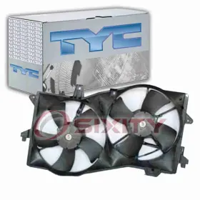 Sx-2264 Tyc Dual Radiator And Condenser Fan Assembly For 2002-2006 Mazda Mpv Belts Zf