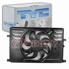 Sx-2345 Tyc Dual Radiator And Condenser Fan Assembly For 2016-2018 Fiat 500x Belts Et