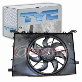 Sx-2448 Tyc Dual Radiator And Condenser Fan Assembly For 2003 Volvo Xc70 Belts Cooling Os