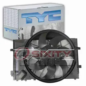 Sx-2634 Tyc Dual Radiator And Condenser Fan Assembly For 2002-2007 Mercedes-benz C230 Ze