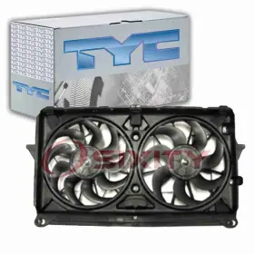 Sx-3401 Tyc Dual Radiator And Condenser Fan Assembly For 2007-2013 Gmc Sierra 5.3l Yz